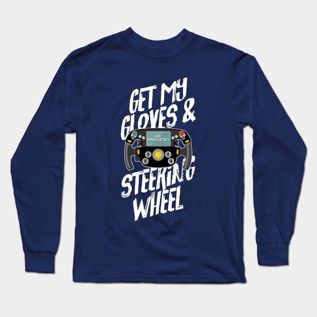 Kimi Raikkonen - Get My Gloves and Steering Wheel Long Sleeve T-Shirt by jaybeetee